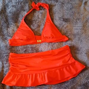 Kenneth Cole Reaction Bold Red Bikini Set Size Small